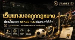 เว็บแทงบอลถูกกฎหมาย กับ ทางเข้าufabet123 ต้องดูจากกฎหมายพนัน ใบอนุญาตต่างประเทศ และความเสี่ยงก่อนเชื่อว่าเป็นเว็บพนันถูกกฎหมาย